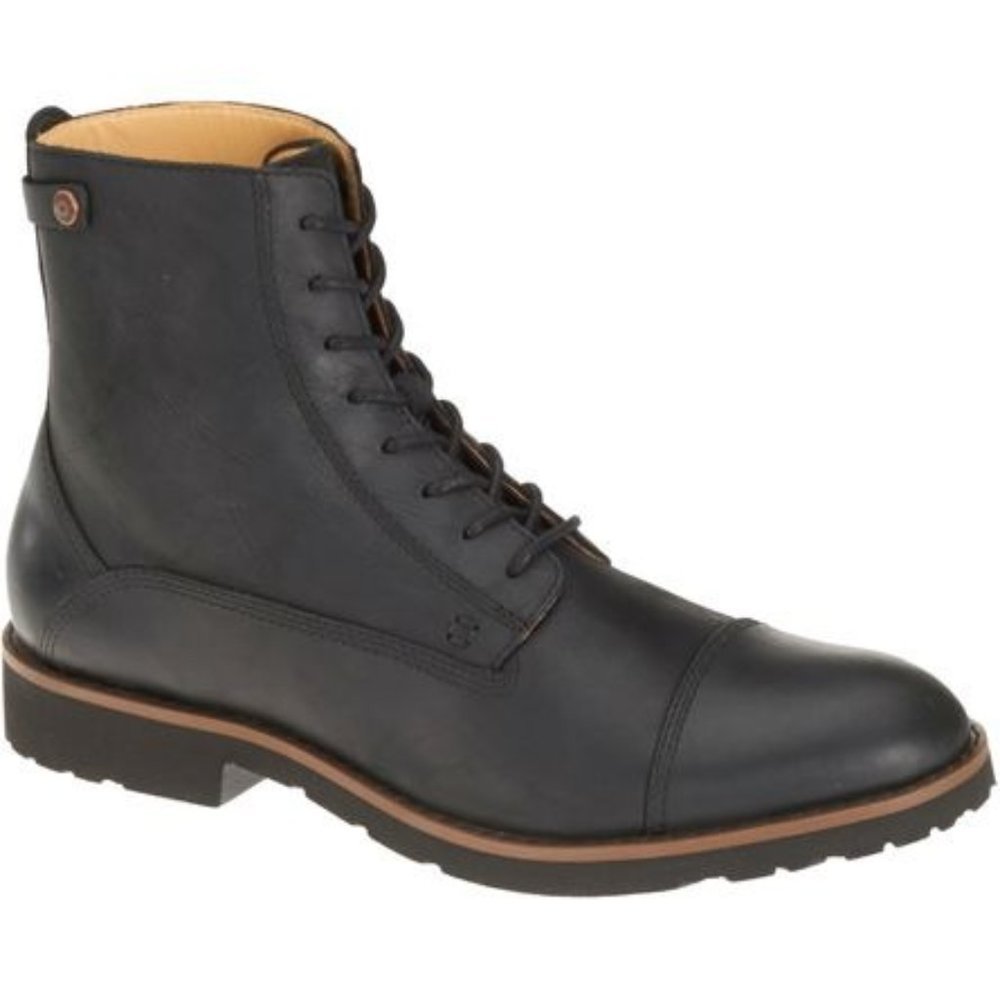 Sebago Mens 9.5M Black Leather Waterproof Rutland